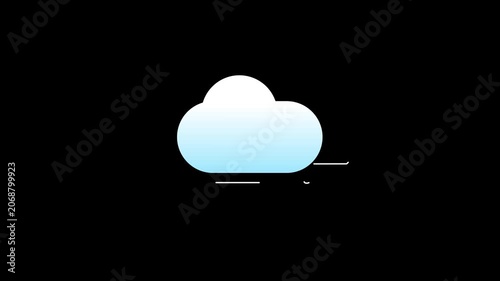 Weather Icon Animation Loop in 4K – Modern Climate UI Stock Video Asset