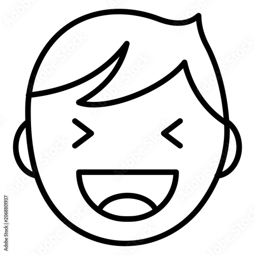 Картината върху платно Laugh Icon