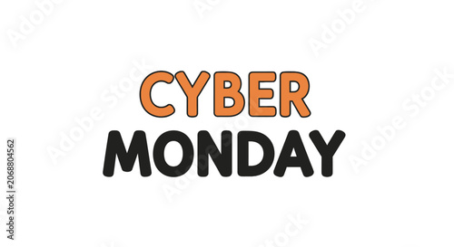 Cyber Monday Shopping Event Logo.
