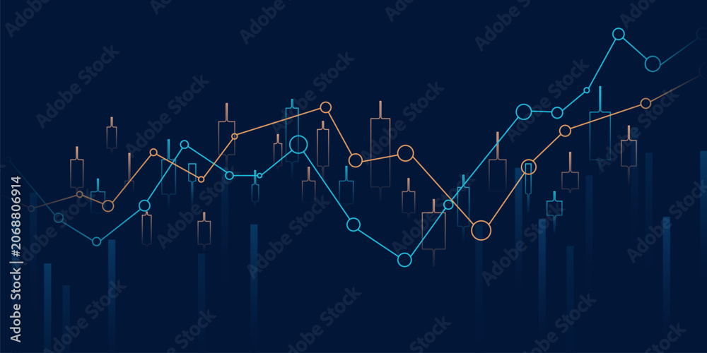 Fototapeta premium business vector illustration design Stock market charts or Forex trading charts for business and finance ideas.