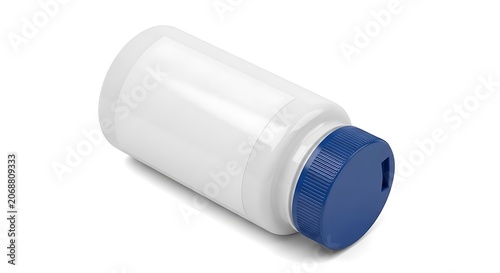 Blue lightbulb glowing in white lamp holder.