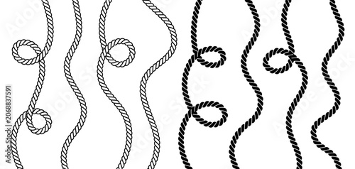 Fotografía Wave rope borders with loops