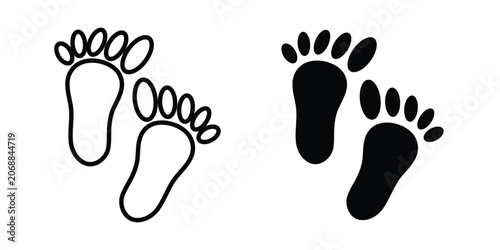 Foto Footprint icon vector illustration bundle