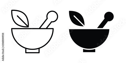 Photography Herbal medicine icon vector illustration bundle