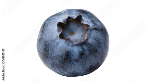 Foto Single ripe blueberry with detailed texture, isolated on transparent background