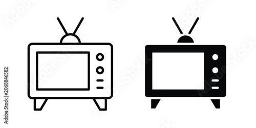 Bild auf Leinwand Television icon vector illustration bundle