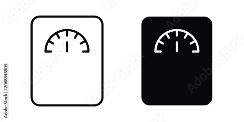 Foto Weight scale icon vector illustration bundle