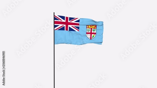 Fiji Flag Animation 4K Transparent Background with Alpha Channel