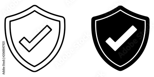 Εκτύπωση καμβά insured shield icon vector pack