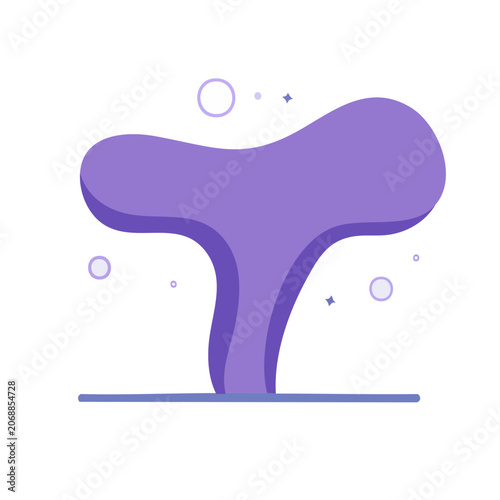 Abstract purple organic blob vector shape