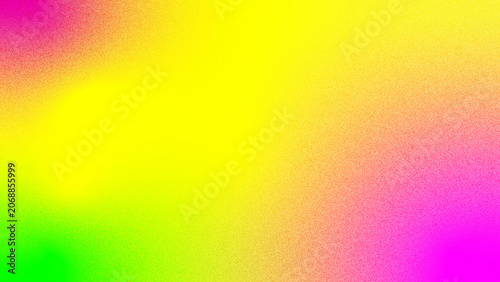 Fotografija Gradient displays a vibrant spectrum of shifting neon colors including hot pink and bright yellow with a soft grain texture that creates an artistic aesthetic suitable for modern graphic design