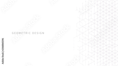 Subtle geometric line pattern on a clean white background template.