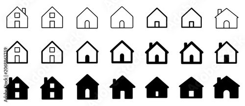 Foto minimal house home icon set