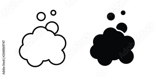 Bild auf Leinwand Foam icon line and glyph bundle