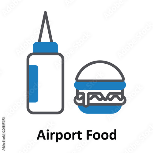 Airport Food Vector Icon which can easily modify or edit