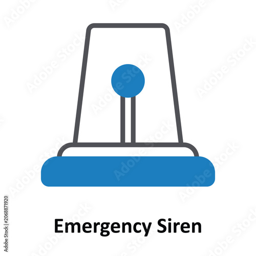  Emergency Siren Vector Icon which can easily modify or edit