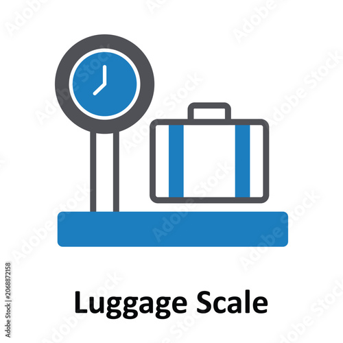 Luggage Scale Vector Icon which can easily modify or edit
