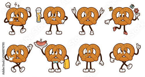 Bild auf Leinwand Funny pretzel character