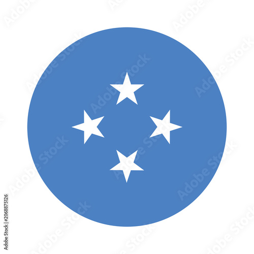 Flag of micronesia isolated on transparent background