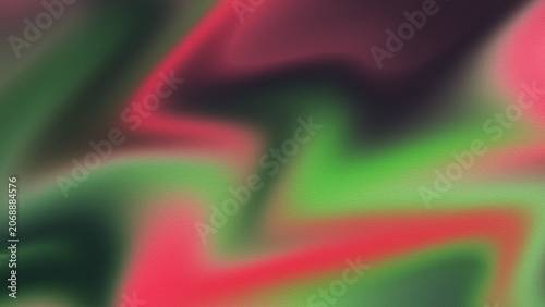 Abstract Grainy Gradient Background with Liquid Red and Green Wave Waves
