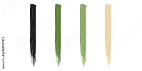 Foto A set of four vertical red and white streaks on a transparent background