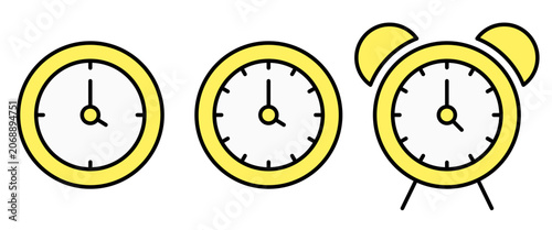 Fotografie Clock icon set