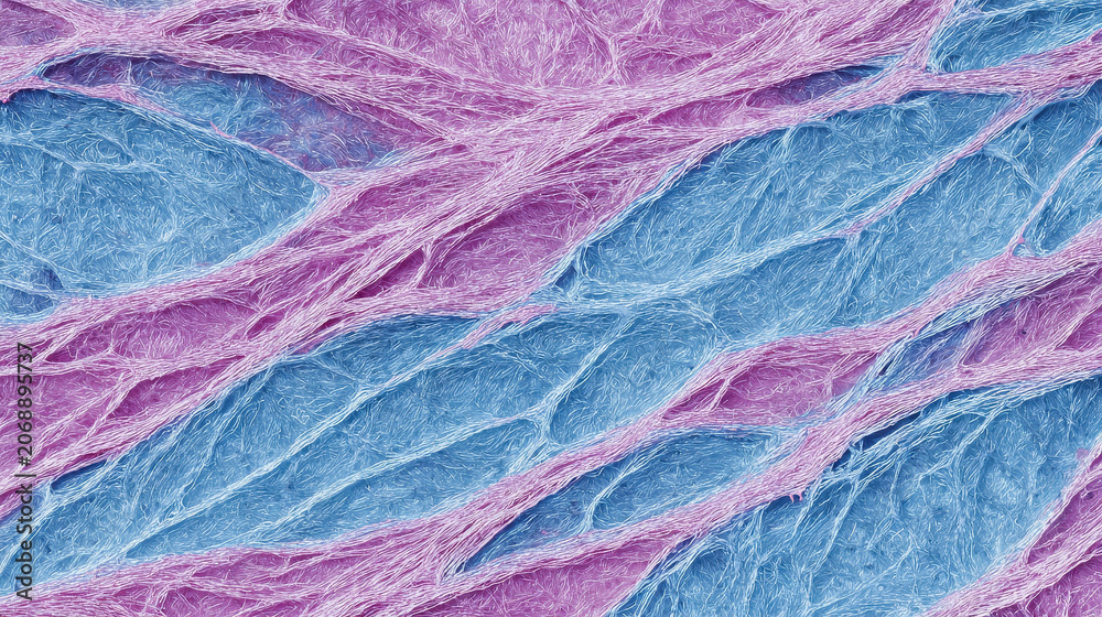 Obraz premium Hyaluronic Acid Gel Fibrous Slice Texture Seamless Pattern Background