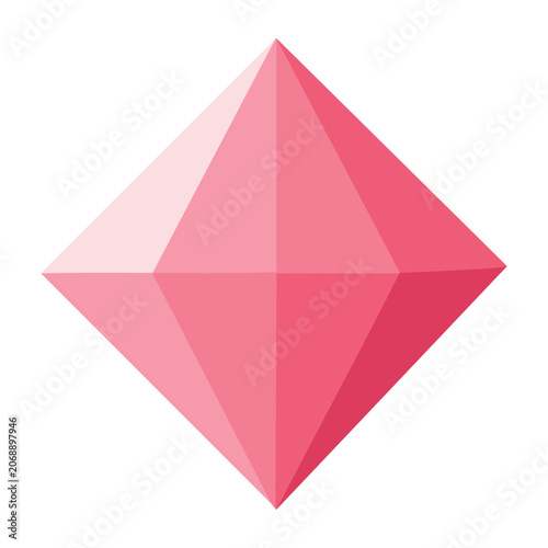 Pink Geometric Diamond Vector Shape