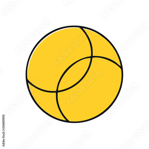 Yellow basketball vector illustration