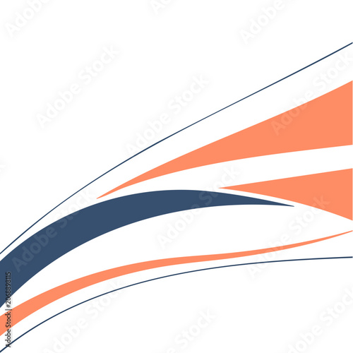Abstract dynamic wave lines vector design
