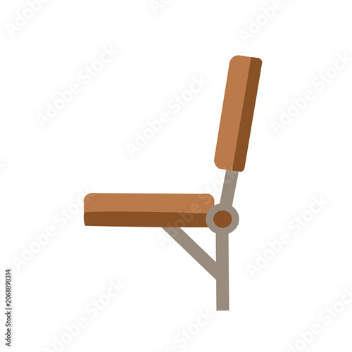 Stadium side profile single seat folding chair