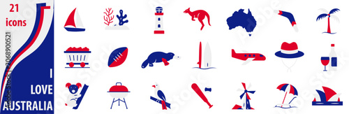 Photography A set of icons dedicated to Australia