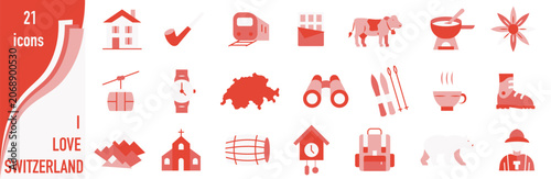 Foto A set of icons dedicated to Switzerland