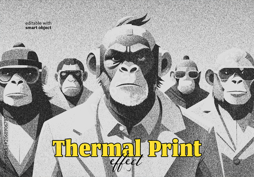 Thermal Print Photo Effect