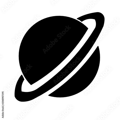 vector illustration of a black planet