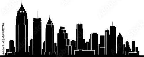Atlanta skyline silhouette vector illustration