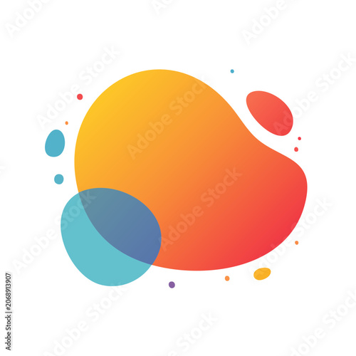Colorful abstract overlapping shapes vector