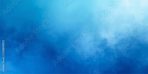 Abstract Blue Sky Background with Dark Clouds and Grunge Texture Effect