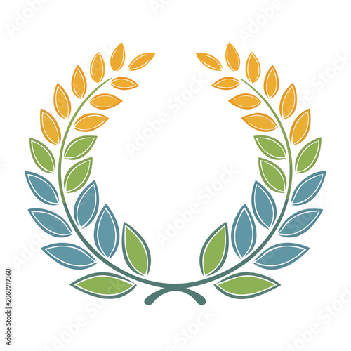 Laurel wreath symbol of victory and achievement