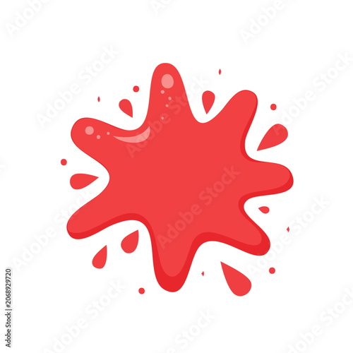 Red paint splash vector illustration