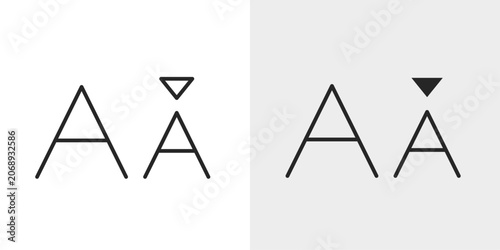 Foto Text Size Icon represents font scaling, readability, and typography controls