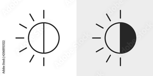 Foto Contrast Icon represents display adjustments, visual accessibility, and image settings