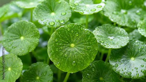 closeup of fresh coin plants background