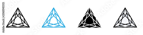 Fotografie Amethyst multi - style icon design concept