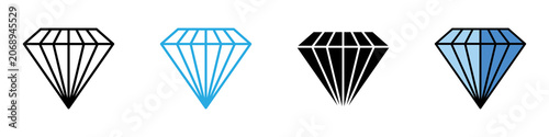 Obraz na płótnie Diamond multi - style icon design concept