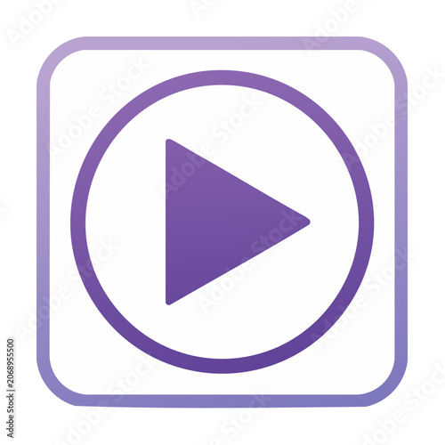 Purple Play Button Icon
