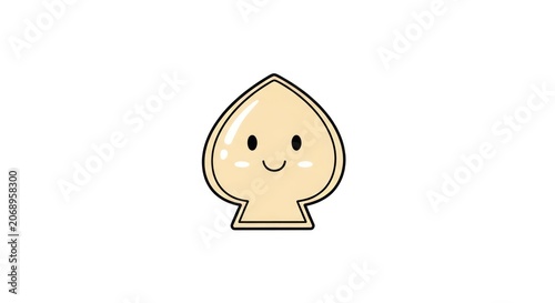 Smiling cartoon pawn piece character.