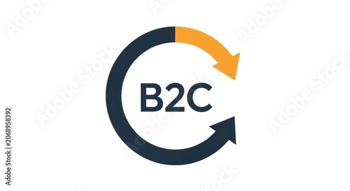 B2C business to consumer logo.