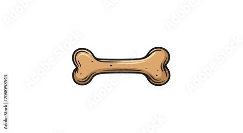 Cartoon dog bone illustration.