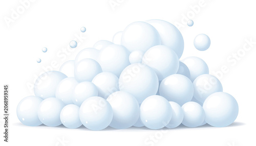 White Bubbles Floating in Air.